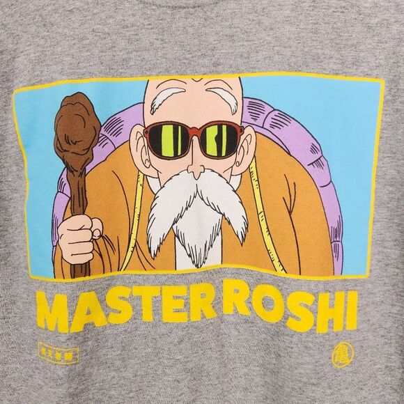 DragonBall Z Mens Short Sleeve Heather Gray Master Roshi Print Tee Size Small - Picture 5 of 5